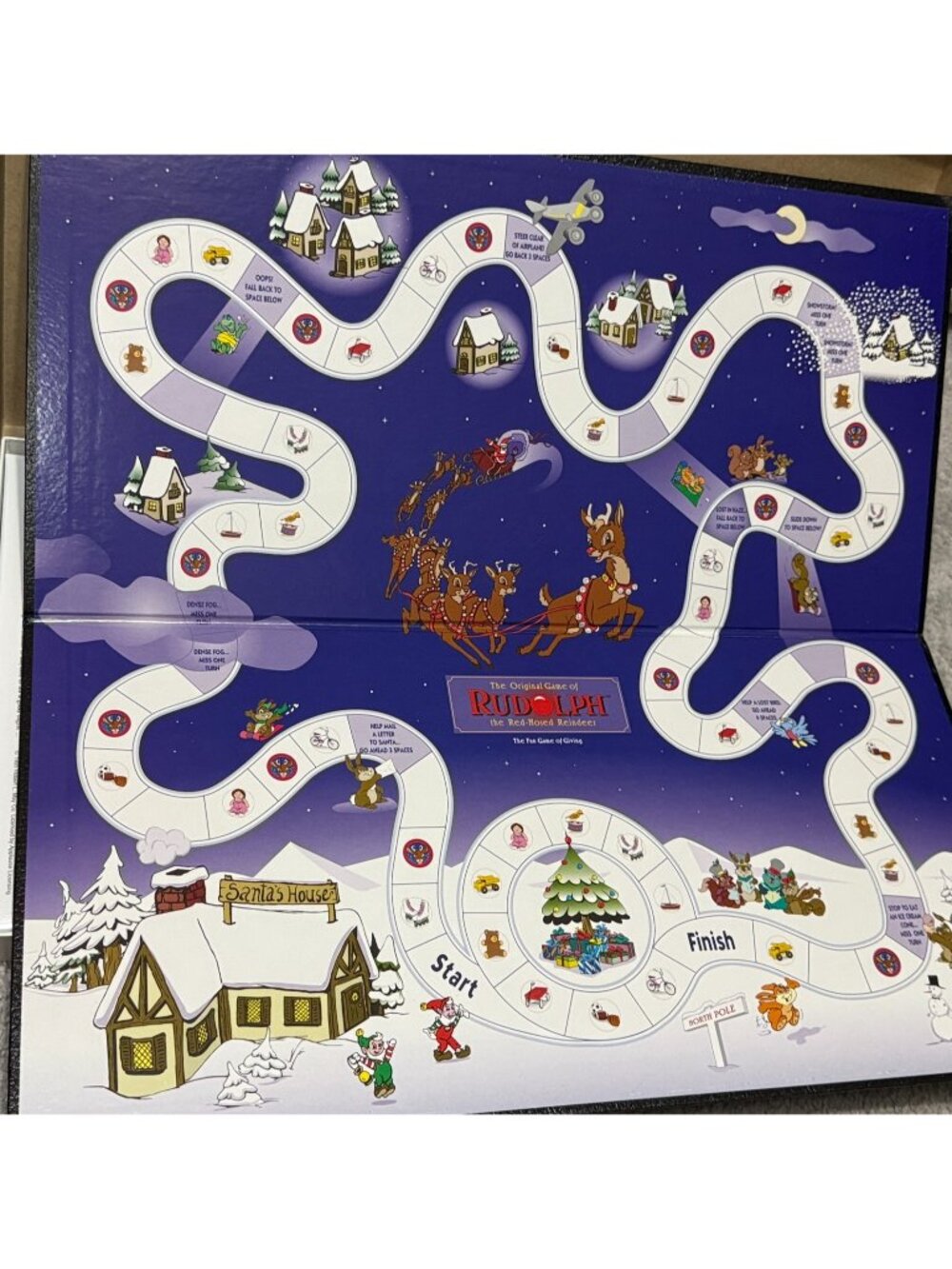 THE ORIGINAL Board GAME OF RUDOLPH THE RED-NOSED REINDEER 1995 Giving Game